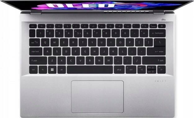 Acer Swift Go 14 SFG14-73 [NX.KSGEP.002] 16-Core Intel Ultra 7 155H/14 2880x1800 błyszcząca OLED/32GB LPDDR5x/1TB/Intel Arc/pk white/1.32kg/Win11Home (szary)