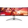 49’’ AOC AGON AG493UCX2 (VA zakrzywiony 1800R, 5120x1440, 400, 4/1ms, 122% sRGB, HDR400, 165Hz) (3xHDMI 2.0, DP 1.4, USB-C/DP, 3xUSB 3.0) głośniki, czarny