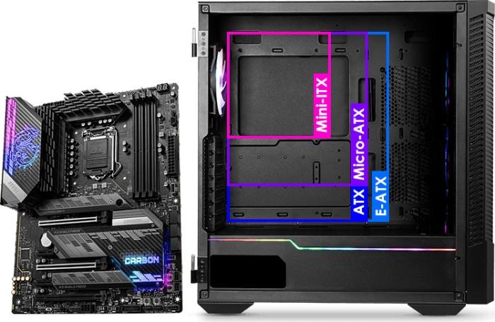 MSI MPG Velox 100R Black (szkło hartowane) (2xUSB 3.2 Gen1, 1xUSB-C 3.2 Gen2x2) (2x2.5, 2x3.5)