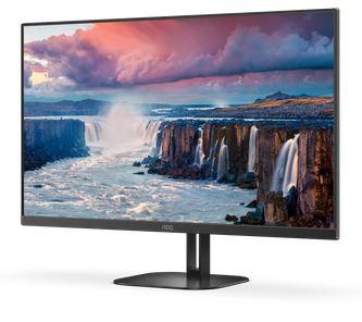 24’’ AOC 24V5CW/BK (IPS LED, 1920x1080, 300, 4ms, 119% sRGB, 75Hz) (2xHDMI 1.4, DP 1.2, USB-C/DP, 4xUSB 3.0) pivot, głośniki 2x5W, kamera, czarny