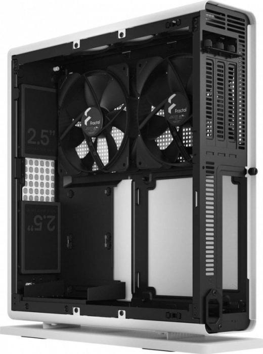 Fractal Design Ridge White PCIE 4.0 mITX (metal) (1x USB-C) (2x USB 3.0) [FD-C-RID1N-12]