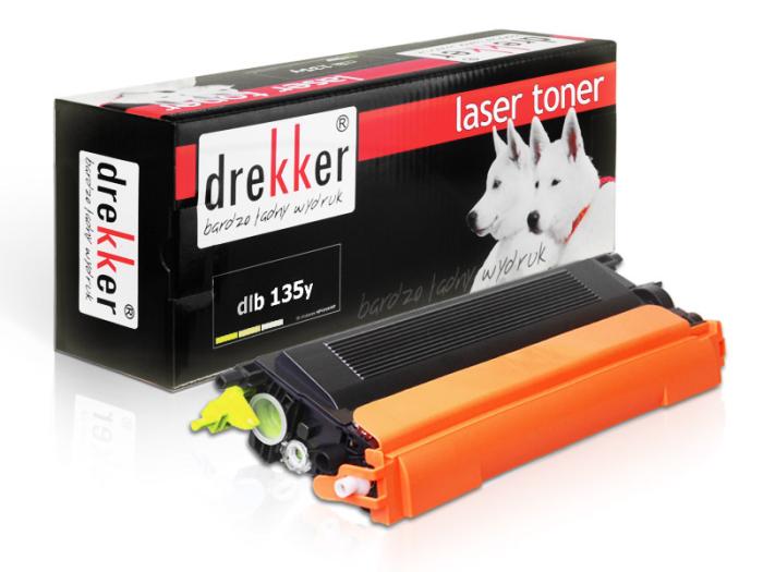 DLB-135Y - yellow, toner Drekker, wydajność ok. 4000 stron (zastępuje TN-135Y) (Brother DCP-9040CN, 9045CDN, HL-4040CDN, 4040CDW, 4040CN, 4050CD, 4050CDN, 4070CDW, MFC-9420DN, 9440CN, 9450CDN, 9840CDW)
