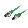 Lanberg (2.0m) Kabel sieciowy (Patchcord) kat.8.1 S/FTP LSZH CU Fluke Passed (zielony) [PCF8-10CU-0200-G]