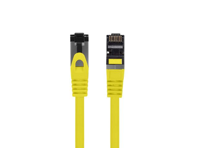 Lanberg (1.0m) Kabel sieciowy (Patchcord) kat.8.1 S/FTP LSZH CU Fluke Passed (żółty) [PCF8-10CU-0100-Y]