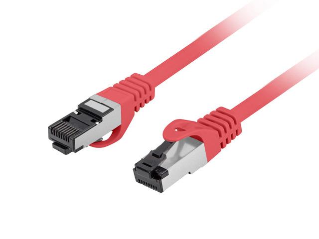 Lanberg (1.0m) Kabel sieciowy (Patchcord) kat.8.1 S/FTP LSZH CU Fluke Passed (czerwony) [PCF8-10CU-0100-R]