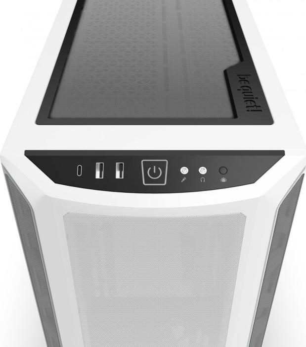 be quiet! Shadow Base 800 DX White (szkło hartowane) (2xUSB 3.2 Gen1, USB-C 3.2 Gen2) (4x2.5, 2x3.5) [BGW62]