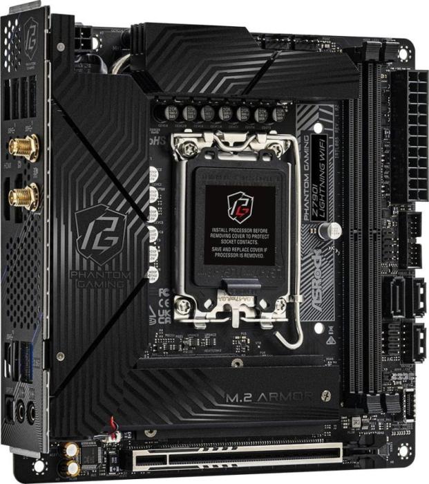 Asrock Z790I LIGHTNING WIFI (Intel Z790) [S1700, 2xDDR5 do 8600MHz, (HDMI 2.1, DP 1.4) (2xM.2, 1xPCIe 5.0 x16, WiFi 6E, BT 5.3, mini ITX]