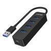 Unitek H1117A USB-A 3.1 Hub (4xUSB 3.1, 1xUSB-C PD10W) (15 cm)