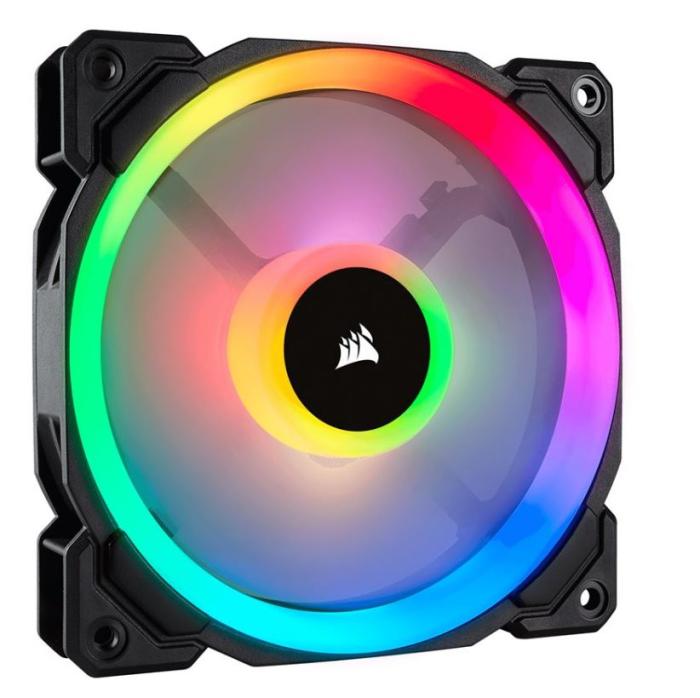 Corsair LL120 RGB LED Static Pressure PWM (3x120 mm) czarny [CO-9050072-WW]