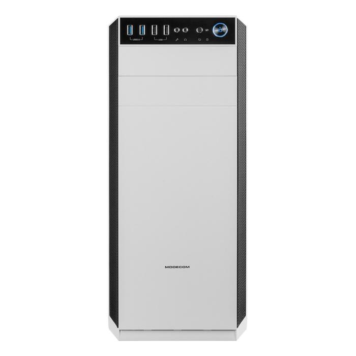 Modecom Oberon Pro Silent White (bez zasilacza) (metal) (2xUSB 2.0, 2xUSB 3.2 Gen1) (3x2.5, 2x3.5)