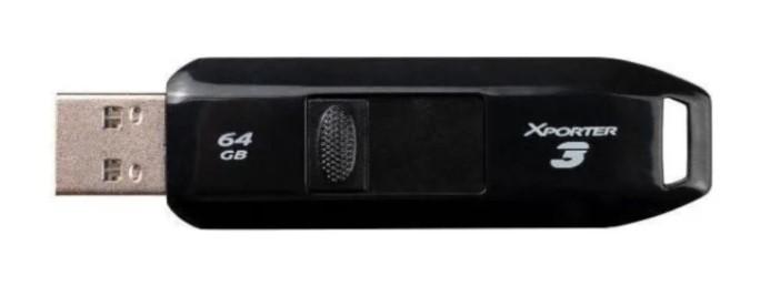 Patriot Xporter 3 64GB USB-A 3.2 Gen1 (80MB/s) (czarny) [PSF64GX3B3U]