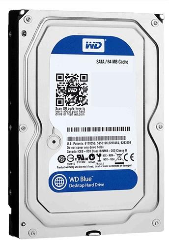 WD Blue 500GB (SATA III, ATA/600, 64MB, 5400) [WD5000AZRZ]