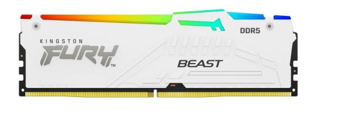 DDR5 32GB 5200 MHz Kingston Fury Beast White RGB XMP CL40 40-40-40 1.25V [KF552C40BWA-32]