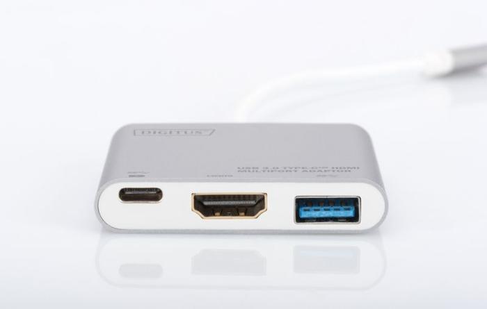 Digitus adapter USB-C Type-C / HDMI 4K 30Hz, USB-C PD, USB 3.0 (20cm) [DA-70838-1]