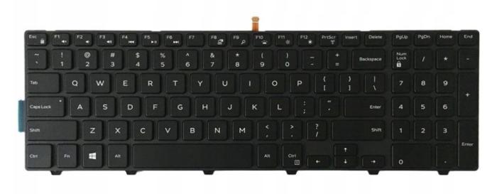 Klawiatura do notebooka Dell Latitude 3550, E3580 podświetlana [08K8Y0 P38F PL standard windows]