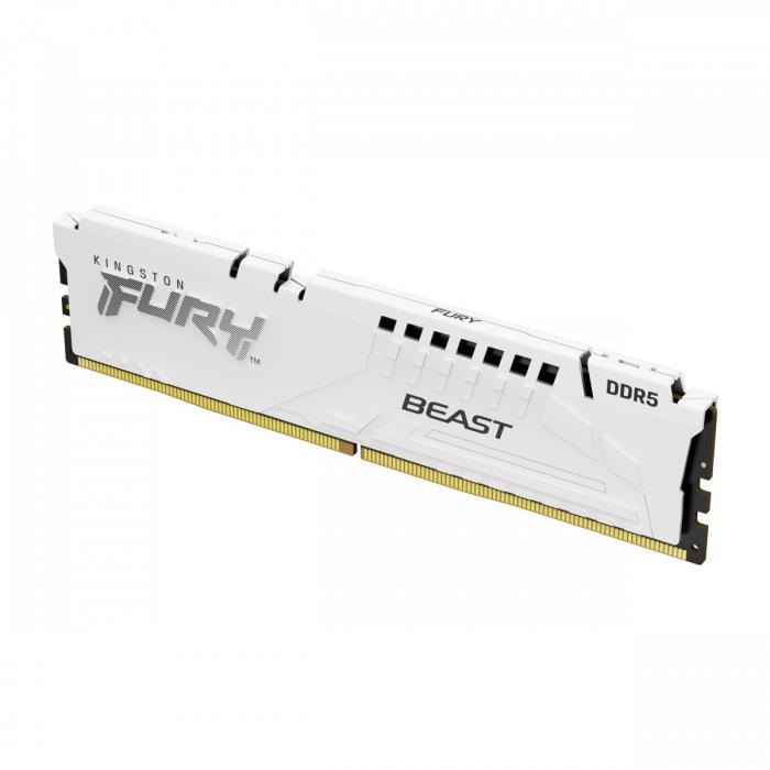 DDR5 32GB 6000 MHz Kingston Fury Beast White XMP CL40 1.35V [KF560C40BW-32]