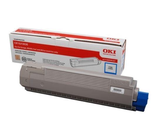 44059107 - cyan, oryginalny toner OKI, 8000 stron (OKI C810cdtn, 810dn, 810n, 830cdtn, 830dn, 830dtn, 830n)