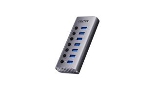 Unitek H1314 USB-A/USB-C 5Gb Hub (7xUSB-A 3.0 5Gb z przełącznikami i diodami LED) [H1314A01-EU]
