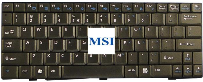 Klawiatura do notebooka MSI WIND U100