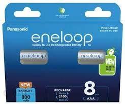 Panasonic Eneloop akumulatory LR03, AAA 800mAh (8 szt.) [BK-4MCDE/8BE]