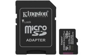 Secure Digital 128GB Kingston Micro SDXC CANVAS Select Plus Gen3 Class 10 A1 U1 UHS-I V10 + adapter (150MB/s) [SDCS3/128GB]