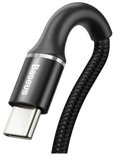 Baseus kabel szybkiego ładowania i transmisji (Fast Charge) USB-C (M) / USB 2.0 (M) (0.5 m) LED [CATGH-A01]