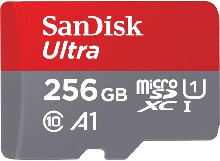 Secure Digital 256GB Sandisk Micro SDXC Ultra UHS-I Class 10 A1 Android + adapter (120MB/s) [SDSQUA4-256G-GN6MA]
