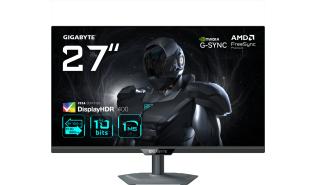 (27) Gigabyte G27U (IPS, 3840x2160, 350, 1ms, 122% sRGB, HDR400, 160Hz/320Hz (Dual mode)) (2xHDMI2.1, 1xDP 1.4, 1xUSB-A 2.0) pivot, czarny