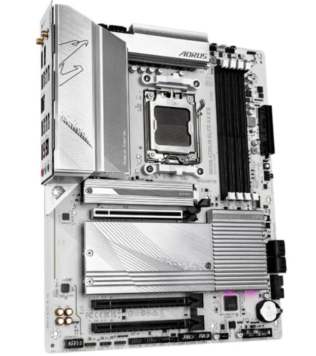 Gigabyte B650 AORUS ELITE AX ICE (AMD B650) [AM5, 4xDDR5 do 8000MHz, (HDMI 2.1, DP 1.4) (3xM.2, 1xPCIe 4.0 x16, 2xPCIe 3.0 x16 (x1) WiFi 6E, BT 5.3, ATX]