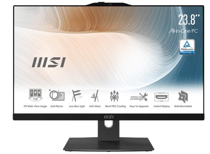 MSI All In One Modern AM242P [12M-009EU] 12-Core i7-1260P/24 1920x1080 IPS/16GB DDR4 (max 64GB)/512GB SSD/Iris Xe/Win11Pro (czarny)
