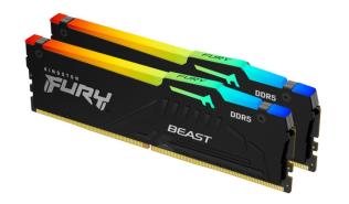 DDR5 64GB (2x32GB) 6000 MHz Kingston Fury Beast Black RGB AMD EXPO, XMP 3.0 CL36 36-44-44 1.35V [KF560C36BBE2AK2-64]
