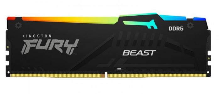 DDR5 32GB (2x16GB) 5200 MHz Kingston Fury Beast RGB CL40 40-40-40 1.25V [KF552C40BBAK2-32]