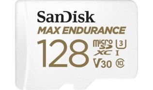 Secure Digital 128GB Sandisk Micro SDXC Max Endurance UHS-I U3 V30 Class 10 + adapter (100/40MB/s) (odporna na wodę, wstrząsy, promieniowanie rendgenowskie) [SDSQQVR-128G-GN6IA]