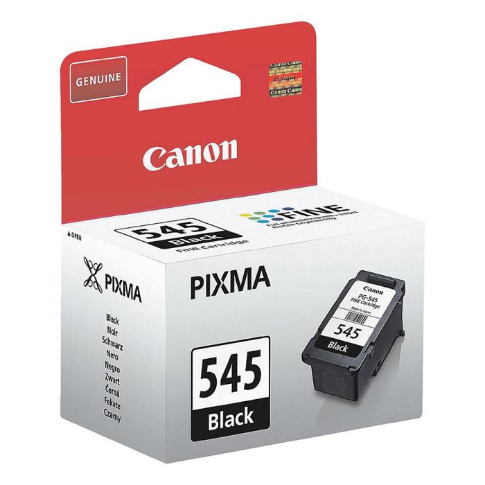 PG-545 (8287B001) - czarny, oryginalny wkład z atramentem Canon, 8 ml, 180 stron (Canon PIXMA MG 2450, 2550, 2455, 2950, PIXMA iP2850, TS305, TS3350, TS3450, TS3550, TS3551, TR4550, TR4551)