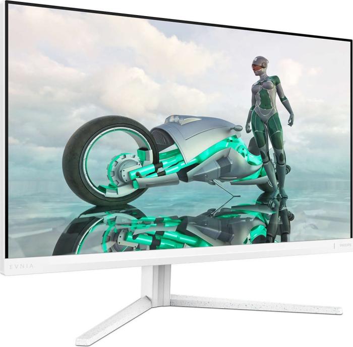 (27) Philips Evnia 27M2N3201A/00 (LED IPS, 1920x1080, 300, 1000:1, 1ms, sRGB 128%, 180Hz) (2xHDMI 2.0, DP 1.4, Audio), głośniki (2x2W), pivot, biały
