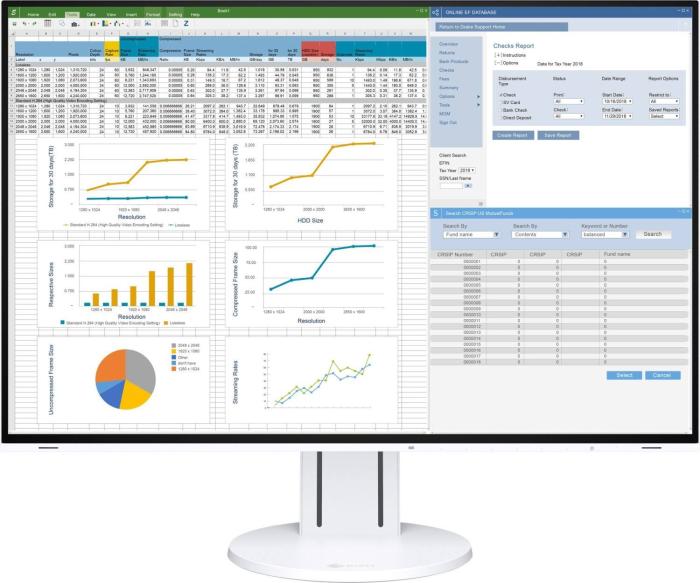 24’’ Eizo FlexScan EV2457-WT (IPS LED, 1920x1200, 350, 5ms, 60Hz) (HDMI 1.4, DVI, DP, 4xUSB 3.0) pivot, głośniki, biały