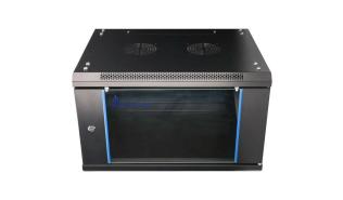 Extralink szafa rack wisząca 19 6U 600x600 drzwi przeszklone (czarny) [EX.7232-6U]