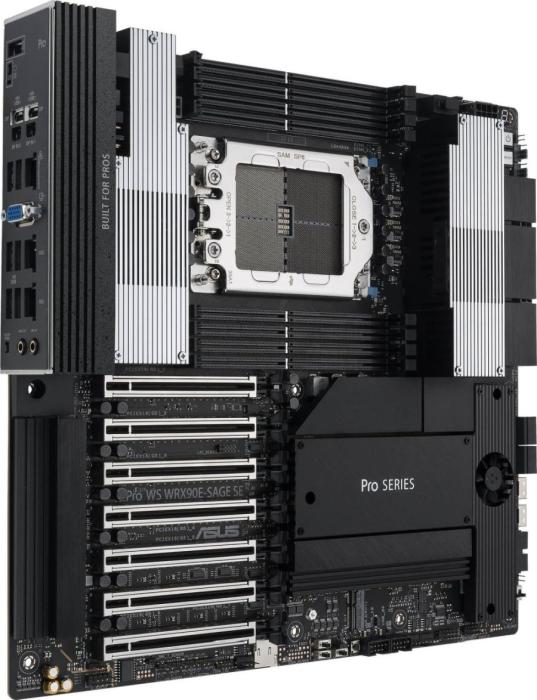 Asus Pro WS WRX90E-SAGE SE (AMD TRX50) [sTR5, 4xDDR5 do 8000MHz, (3xM.2, 6xPCIe 5.0 x16, 1xPCIe 5.0 x16 (x8), ATX]