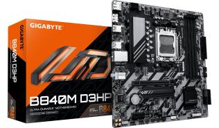Gigabyte B840M D3HP (AMD B840) [AM5, 4xDDR5 do 8200MHz, (HDMI 2.1, 2xDP 1.4) (2xM.2, 1xPCIe 4.0 x16, 1xPCIe 3.0 x1), micro ATX]