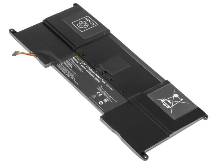 Green Cell bateria C23-UX21 do Asus ZenBook UX21 UX21A UX21E UX21E-DH52, 7.4V/7.6V 4050mAh [AS56]
