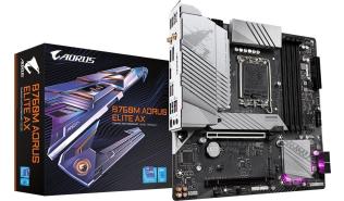 Gigabyte B760M AORUS ELITE AX (Intel B760) [S1700, 4xDDR5 do 7800MHz, (HDMI 2.1, DP 1.2) (2xM.2, 1xPCIe 4.0 x16, 1xPCIe 4.0 x16 (x4)), WiFi 6E, BT 5.3, micro ATX]