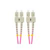 Lanberg patchcord światłowód MM SC/UPC-SC/UPC DUPLEX 3mm OM4 50/125 LSZH fioletowy (1m) [FO-SUSU-MD41-0010-VT]