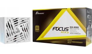 Seasonic Focus GX White ATX 3.1 (850W) (1x135mm) Modularny 80+Gold [FOCUS-GX-850-V4-WHITE] (CPU 2x8pin) (PCI-E 3x8pin, 1x16pin) (3xMolex, 8xSATA)