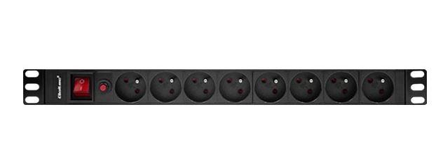 Listwa zasilająca QOLTEC do RACK 19 1U 16A PDU CB [53996] 8xSCHUKO 2m