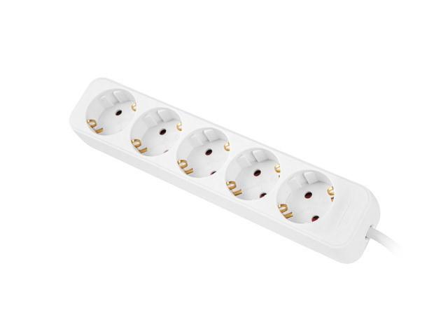 Lanberg PS0 Schuko (3.0m) biały (5 gniazd bez wyłącznika) [PS0-05F-0300-W]