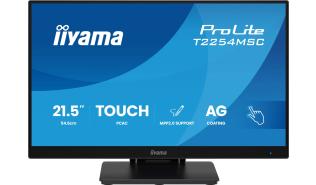 (22) 21.5 Iiyama ProLite T2254MSC-B2AG (IPS, dotykowy, 1920x1080, 300, 4ms, 100Hz) (1xHDMI, 1xDP) głośniki czarny