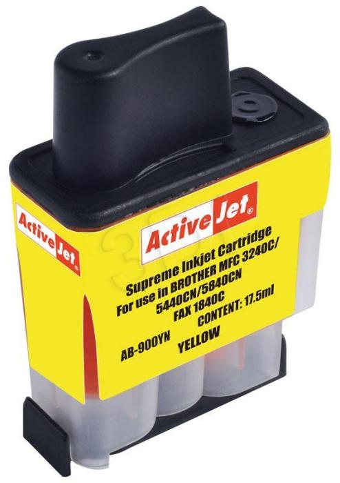 AB-900YN -  yellow, wkład z atramentem ActiveJet, 17,5 ml (zamiennik LC900Y) (DCP-110C, 115C, 117C, 120C, 310CN, 340CN, MFC-210C, 215C, 3240C, 3340C, 410CN, 425C, 5440CN, 5840C)