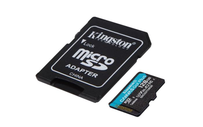 Secure Digital 256GB Kingston Micro SDXC CANVAS Go Plus A2 U3 V30 Class 10 + adapter (170/90MB/s) [SDCG3/256GB]