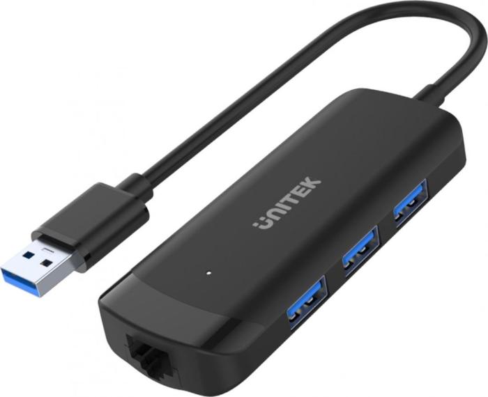 Unitek H1111A USB 3.0 Hub (3 x USB 3.0, Gigabit LAN RJ45)