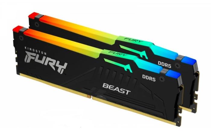 DDR5 32GB (2x16GB) 6400 MHz Kingston Fury Renegade RGB CL32 1.4V [KF564C32RSAK2-32]